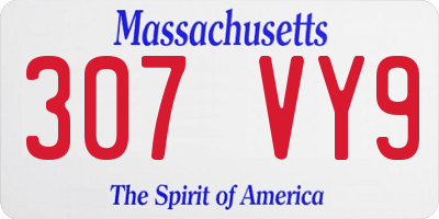 MA license plate 307VY9