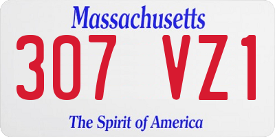 MA license plate 307VZ1
