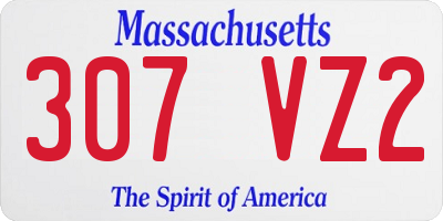 MA license plate 307VZ2