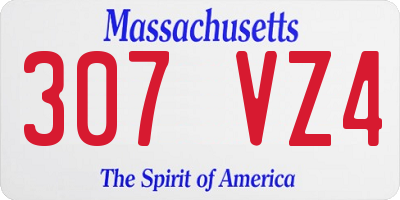 MA license plate 307VZ4