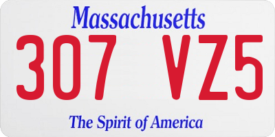 MA license plate 307VZ5