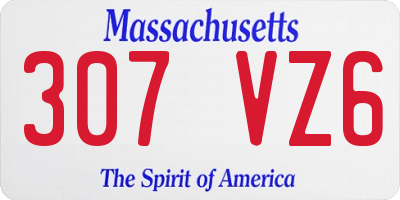 MA license plate 307VZ6