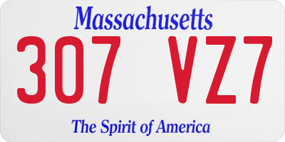 MA license plate 307VZ7