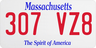 MA license plate 307VZ8