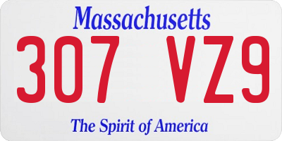 MA license plate 307VZ9