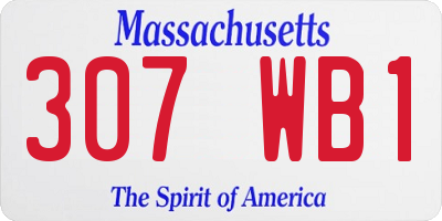 MA license plate 307WB1