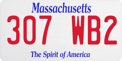 MA license plate 307WB2