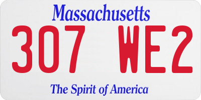 MA license plate 307WE2