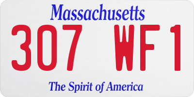 MA license plate 307WF1