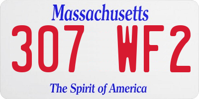 MA license plate 307WF2