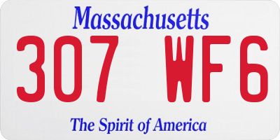 MA license plate 307WF6