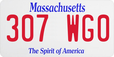 MA license plate 307WG0