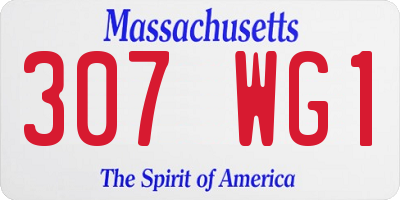MA license plate 307WG1