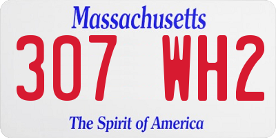 MA license plate 307WH2