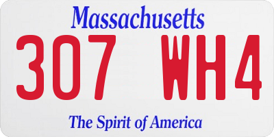 MA license plate 307WH4