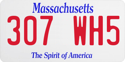 MA license plate 307WH5