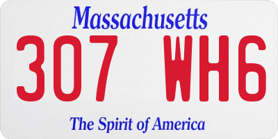 MA license plate 307WH6