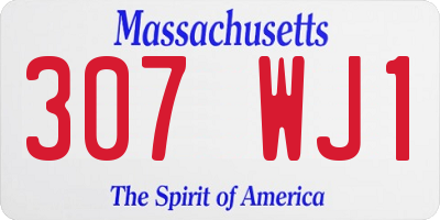 MA license plate 307WJ1