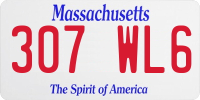 MA license plate 307WL6