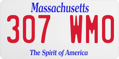 MA license plate 307WM0