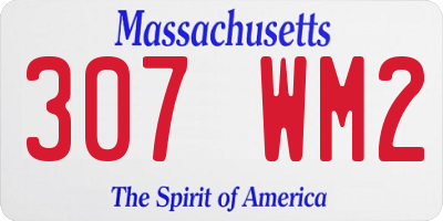MA license plate 307WM2