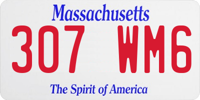 MA license plate 307WM6