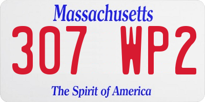 MA license plate 307WP2
