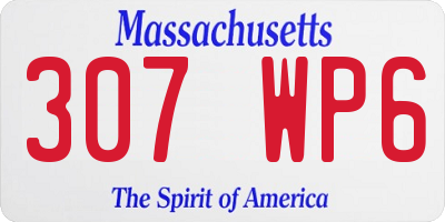 MA license plate 307WP6