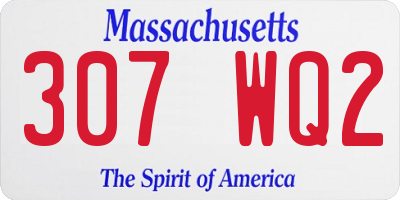 MA license plate 307WQ2