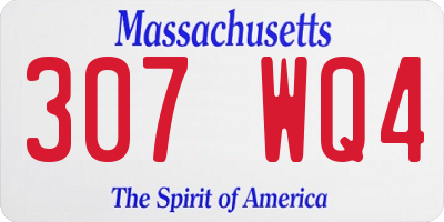 MA license plate 307WQ4