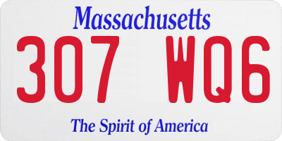 MA license plate 307WQ6