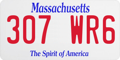 MA license plate 307WR6