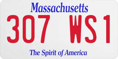 MA license plate 307WS1