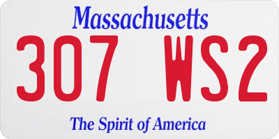 MA license plate 307WS2