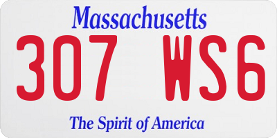 MA license plate 307WS6
