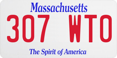 MA license plate 307WT0