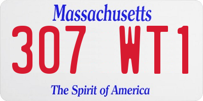 MA license plate 307WT1