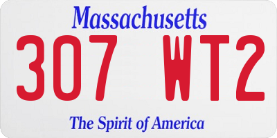 MA license plate 307WT2