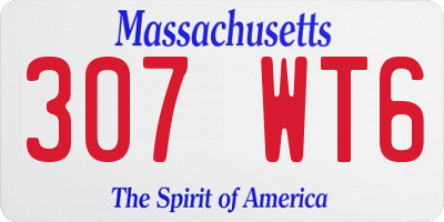 MA license plate 307WT6