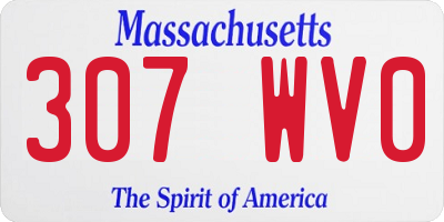 MA license plate 307WV0