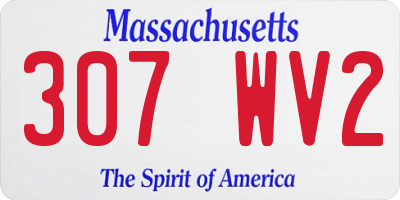 MA license plate 307WV2
