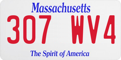 MA license plate 307WV4