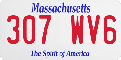 MA license plate 307WV6