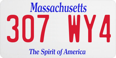 MA license plate 307WY4