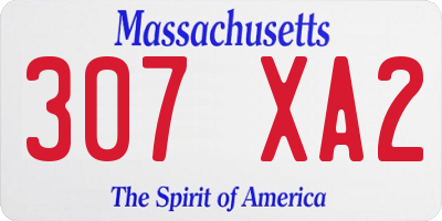 MA license plate 307XA2