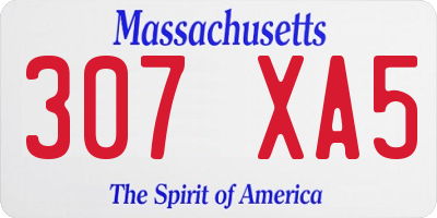 MA license plate 307XA5