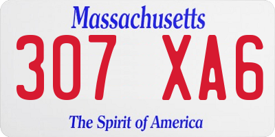 MA license plate 307XA6