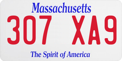 MA license plate 307XA9