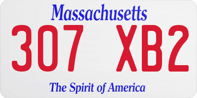 MA license plate 307XB2