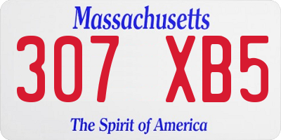 MA license plate 307XB5